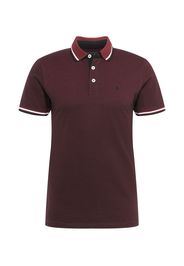 JACK & JONES Maglietta 'PAULOS'  borgogna / rosso carminio / bianco / nero