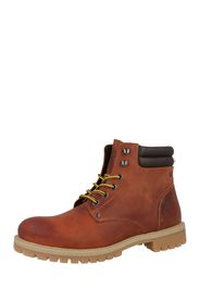 JACK & JONES Boots stringati 'STOKE'  nero / ruggine