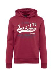 JACK & JONES Felpa  rosso rubino / bianco / grigio