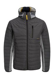 JACK & JONES Giacca di mezza stagione  grigio basalto / grigio / nero / giallo