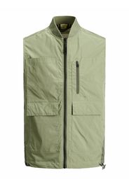 JACK & JONES Gilet 'David'  oliva / verde chiaro