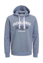 JACK & JONES Felpa 'ANDY'  marino / blu colomba / bianco