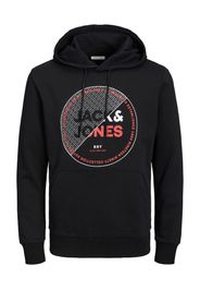 JACK & JONES Felpa 'Ralf'  rosso / nero / bianco