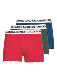 JACK & JONES Boxer  blu scuro / cachi / rosso chiaro / bianco