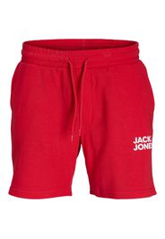 JACK & JONES Pantaloni 'Bex'  rosso sangue / bianco