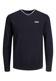 JACK & JONES Pullover 'Tons'  navy / bianco