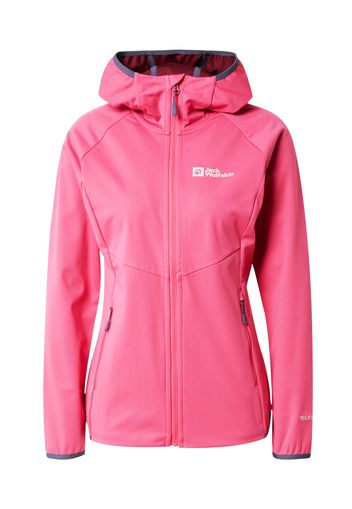 JACK WOLFSKIN Giacca per outdoor  grigio scuro / rosa chiaro / bianco