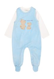 JACKY Tutina / body per bambino 'BASIC LINE Newborn'  blu chiaro / bianco