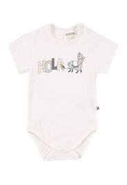 JACKY Tutina / body per bambino 'Lama'  grigio / grigio scuro / arancione / offwhite