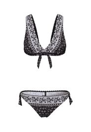 JETTE Bikini 'Bow'  nero / bianco / grigio