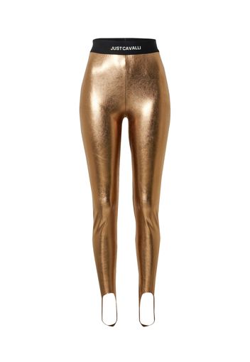 Just Cavalli Leggings 'LAME'  bronzo / nero