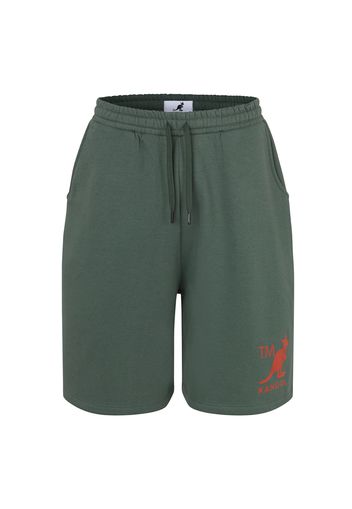 KANGOL Pantaloni 'Boston'  verde scuro / rosso