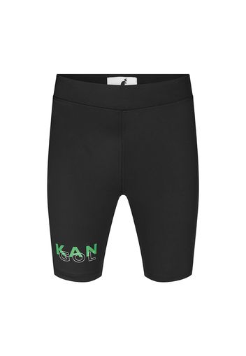 KANGOL Leggings 'Louisiana'  nero / verde chiaro / bianco