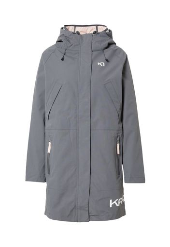 KariTraa Cappotto outdoor 'KVITNE'  grigio scuro / verde pastello / bianco