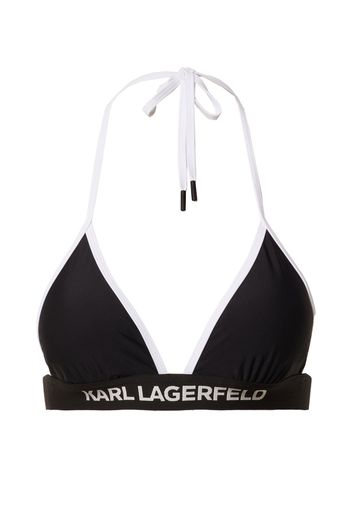 Karl Lagerfeld Top per bikini  nero / bianco