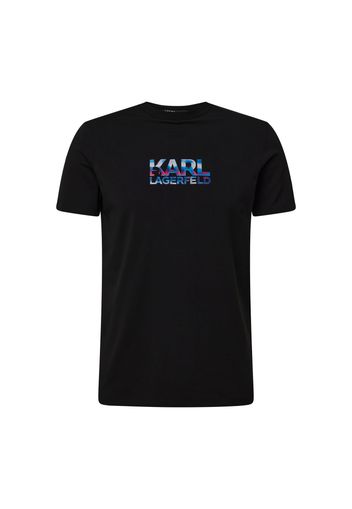 Karl Lagerfeld Maglietta  blu / grigio chiaro / rosa / nero