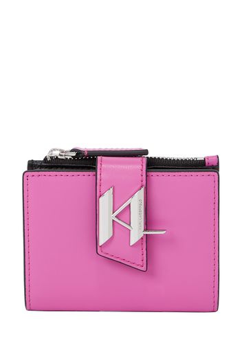 Karl Lagerfeld Portamonete 'Saddle'  rosa / argento