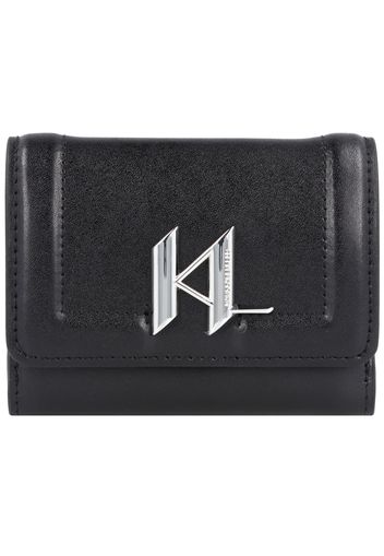 Karl Lagerfeld Portamonete 'Saddle'  nero / argento