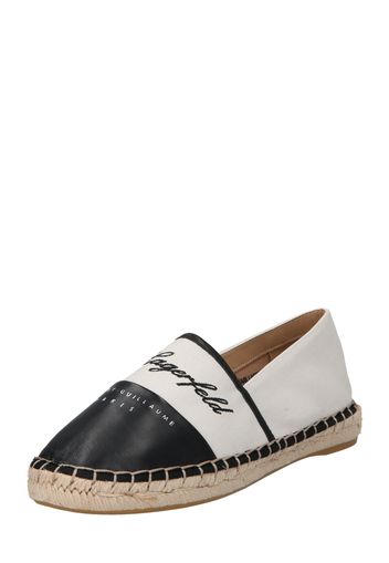 Karl Lagerfeld Espadrillas 'KAMINI'  nero / bianco