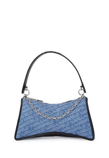 Karl Lagerfeld Borsa a spalla  blu denim / nero / bianco