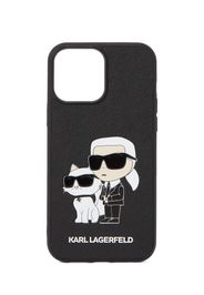 Karl Lagerfeld Custodia per smartphone 'Ikonik 2.0'  beige / nero / bianco