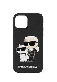 Karl Lagerfeld Custodia per smartphone ' Ikonik 2.0  iPhone 14 Pro Max'  beige / nero / bianco