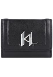 Karl Lagerfeld Portamonete 'Saddle'  nero / argento