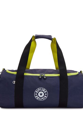 KIPLING Borsa weekend 'Argus'  navy / giallo / bianco