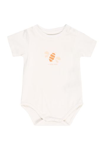 KNOT Tutina / body per bambino 'Little Bee'  bianco / arancione / pesca