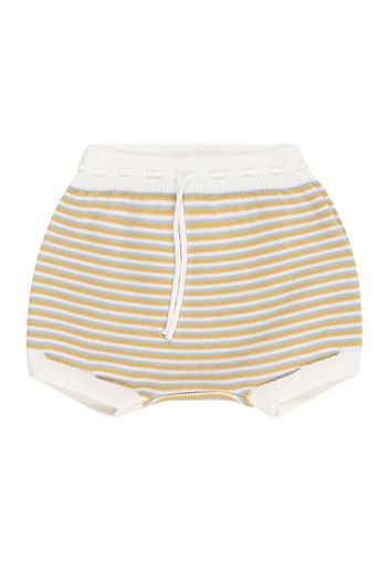 KNOT Pantaloni 'Baloo'  bianco / giallo oro / blu fumo