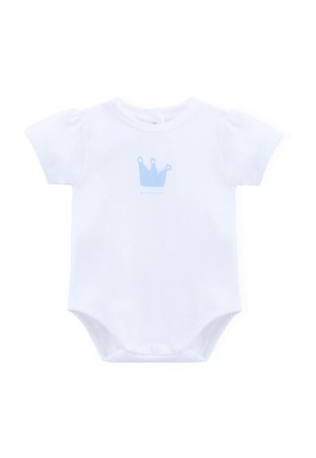 KNOT Tutina / body per bambino  bianco / blu chiaro