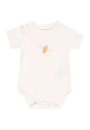 KNOT Tutina / body per bambino 'Little Bee'  bianco / arancione / pesca