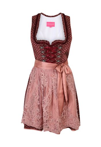 Krüger Madl Dirndl  rosa antico / bordeaux