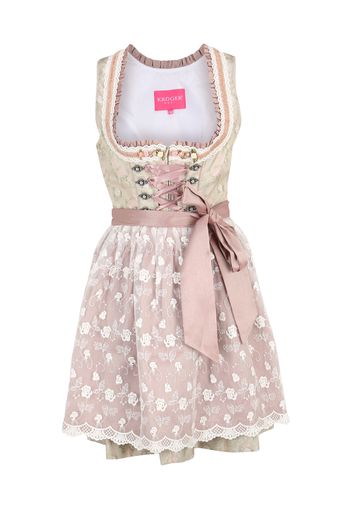 Krüger Madl Dirndl  oliva / verde scuro / rosé / offwhite