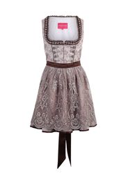 Krüger Madl Dirndl  grigio chiaro / rosso scuro