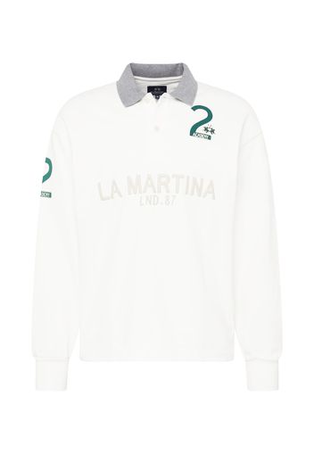 La Martina Maglietta  bianco / verde scuro / grigio sfumato