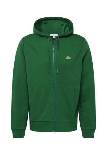 LACOSTE Giacca di felpa  verde / bianco