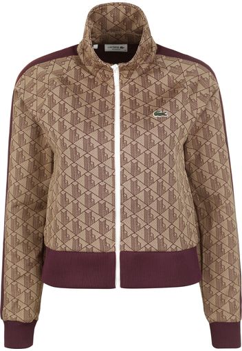 LACOSTE Giacca di felpa  beige / marrone / verde