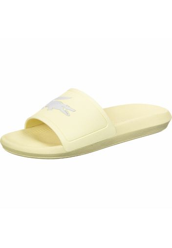 LACOSTE Zoccoletto 'Croco Slide 120'  giallo pastello / argento