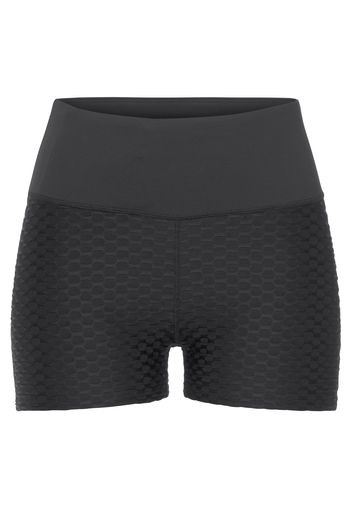 LASCANA ACTIVE Pantaloni sportivi  nero / blu scuro / bianco