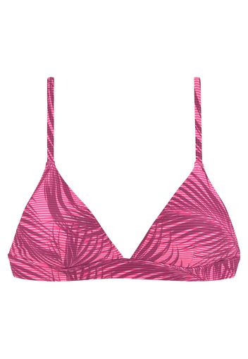 LASCANA ACTIVE Top sportivo per bikini  bordeaux / rosa / bianco