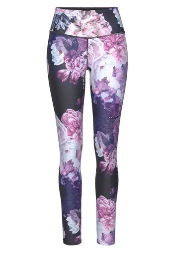 LASCANA ACTIVE Pantaloni sportivi  lilla / rosa / nero / bianco