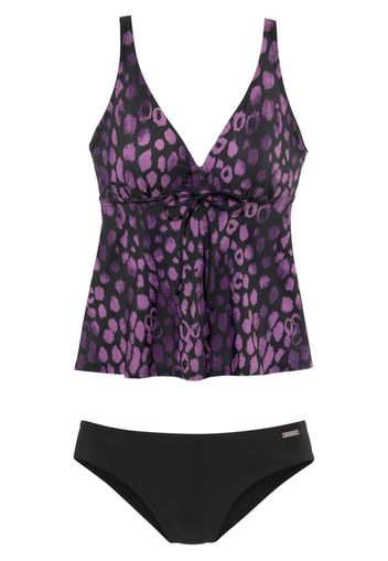 LASCANA Tankini  lilla / nero