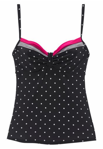 LASCANA Top per tankini 'Monroe'  bianco / rosa neon / nero