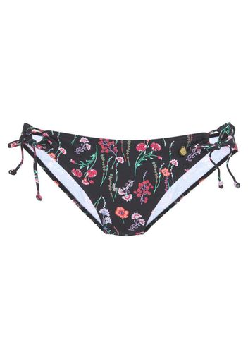 LASCANA Pantaloncini per bikini 'Bloom'  verde / lilla / rosso / nero