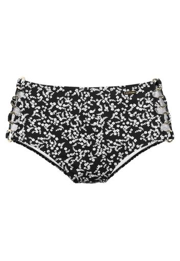 LASCANA Pantaloncini per bikini 'Meadow'  nero / bianco