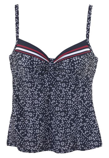 LASCANA Top per tankini  bianco / navy / mirtillo