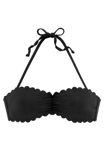 LASCANA Top per bikini 'Scallop'  nero