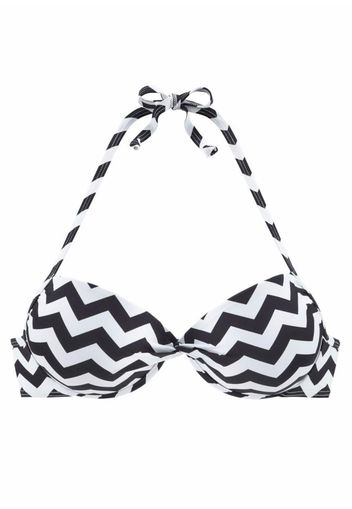 LASCANA Top per bikini  nero / bianco