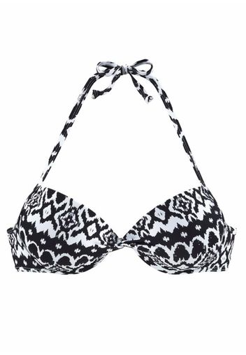 LASCANA Top per bikini  nero / bianco